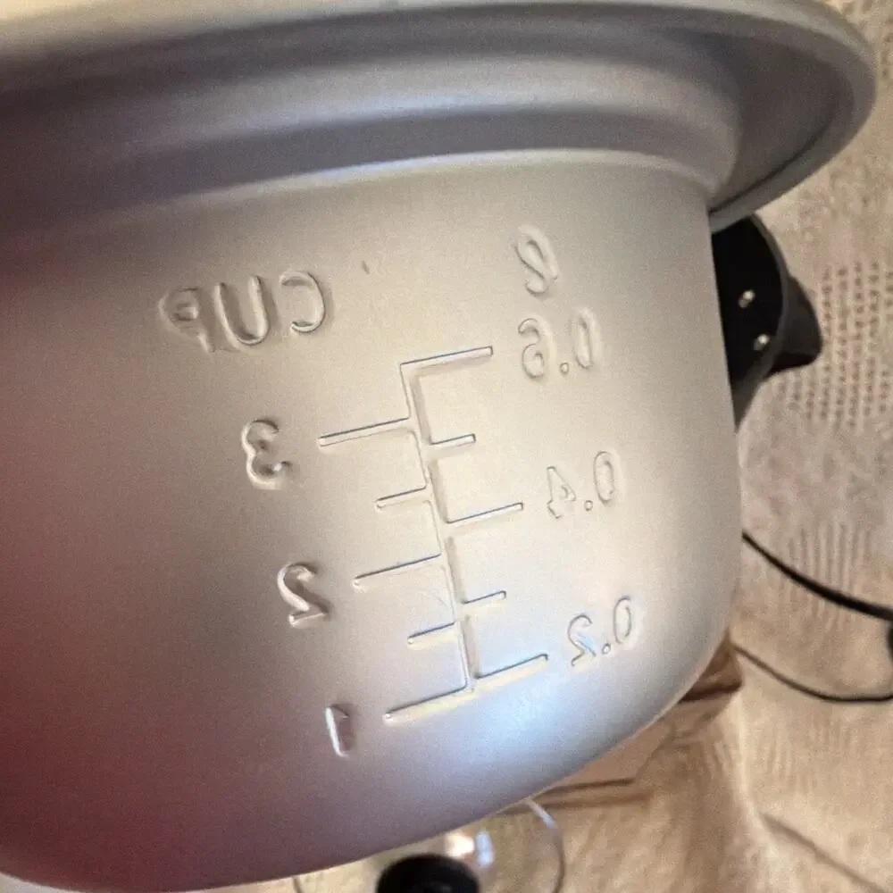 6 Cup Electric Rice Cooker ERC003B 300W Black w/ Glass Lid Elite Gourmet